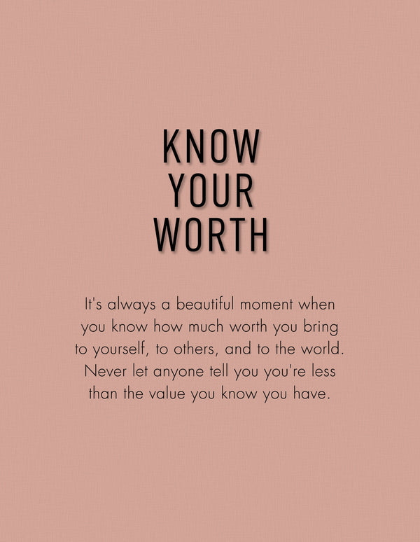 <tc>"Know Your Worth" Brocha Vegana (mezclar)</tc>